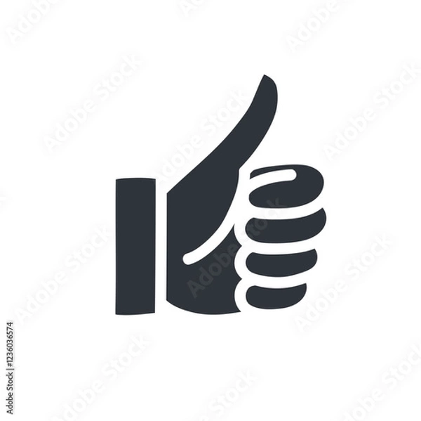 Fototapeta シンプルなグッドボタンのアイコン　評価　高評価　いいね　了解