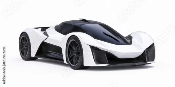 Fototapeta Futuristic sports car showcasing sleek design and advanced technology.