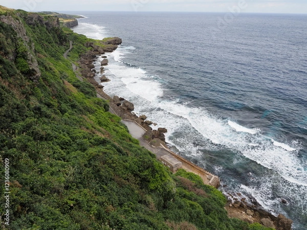 Fototapeta 高台から荒波 PC053079