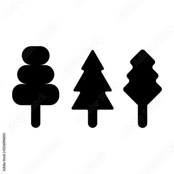 Obraz tree simple silhouettes