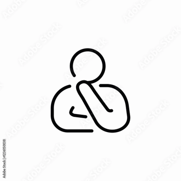 Fototapeta sitting posture icon vector sign