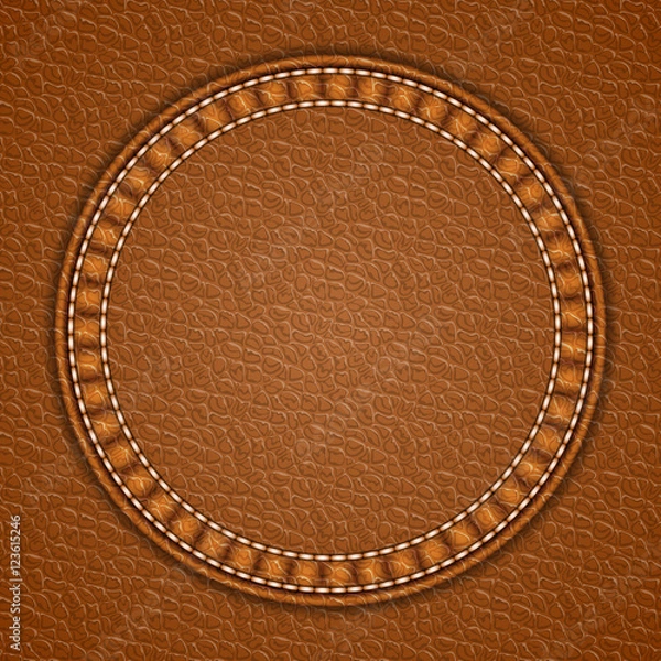 Obraz Leather round patch
