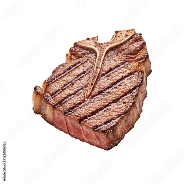 Fototapeta T-Bone Steak. PNG - Transparent Background File.