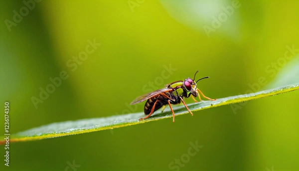 Obraz Vibrant Macro Wildlife and Nature Photography  Featuring Insects, Flowers, and Nature’s Greenery – High-Resolution Stock Image
