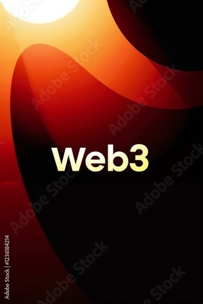 Obraz Minimalist Web3 Poster with Warm Tones