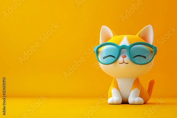 Fototapeta Cute cat 3d