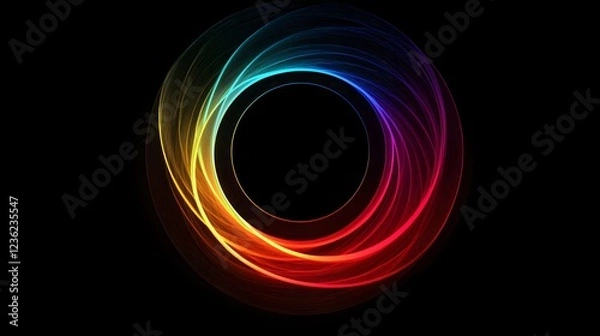 Fototapeta Abstract Rainbow Circular Light Trails Design