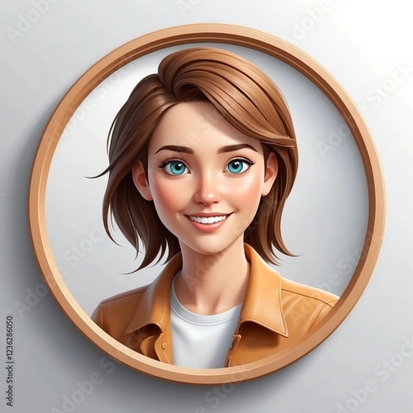 Fototapeta Professional 3D Avatar Icon, Realistic Yet Playful Character Design
