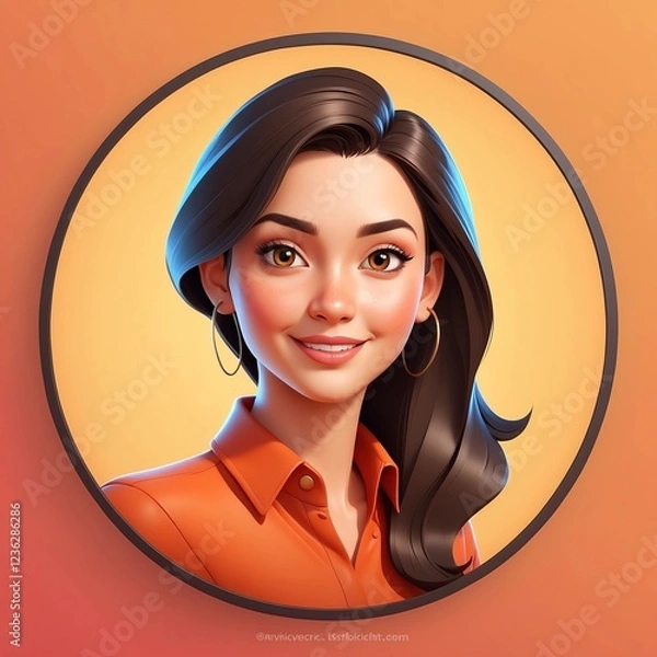 Fototapeta Professional 3D Avatar Icon, Realistic Yet Playful Character Design