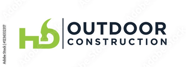 Fototapeta d and h logo design vector