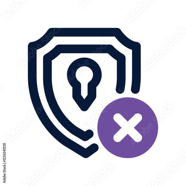 Fototapeta unprotected dual tone icon. vector icon for your website, mobile, presentation, and logo design.