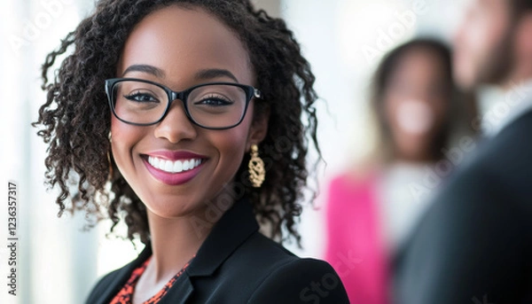 Fototapeta Portrait of a smiling business person