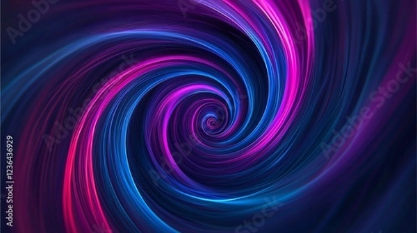 Fototapeta A vibrant, swirling abstract design featuring shades of blue and pink, creating a hypnotic, dynamic visual effect.