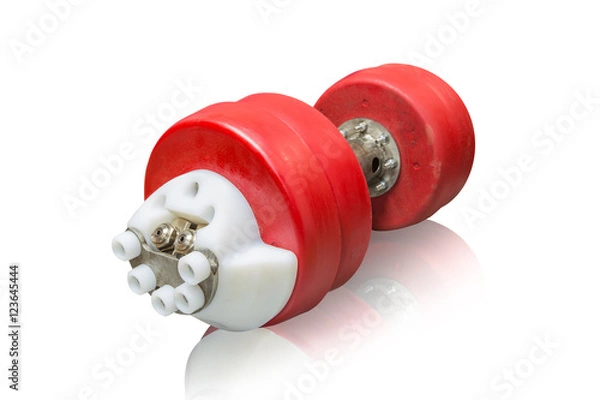 Fototapeta PIG or Piping inspection gauge for insert in oil and gas production sea line piping with corrosion inhibitor to coated inside pipe wall from corrode and for clean inside piping.