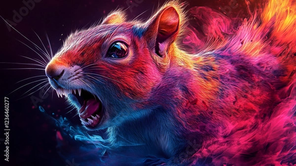 Fototapeta squirrel on a white background