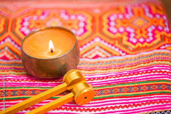 Obraz tuning fork on a fabric.