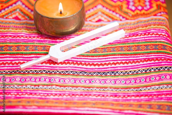 Obraz tuning fork on a fabric.