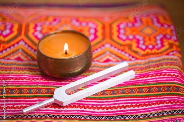 Obraz tuning fork on a fabric.