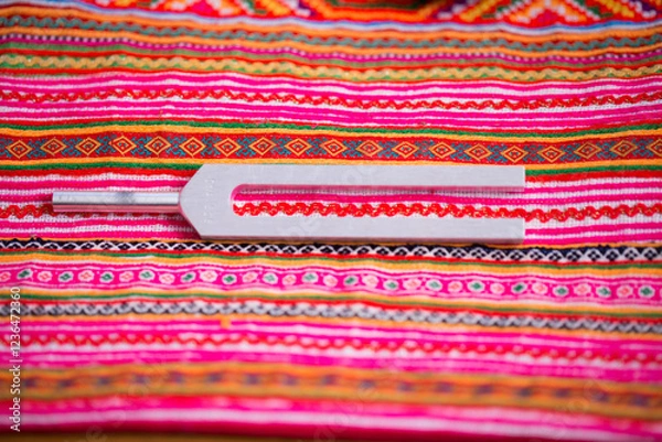 Obraz tuning fork on a fabric.