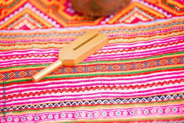 Obraz tuning fork on a fabric.