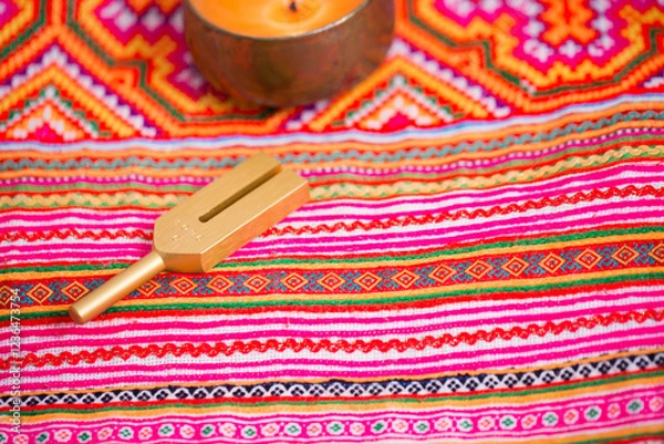 Obraz tuning fork on a fabric.