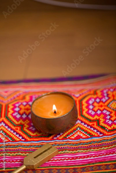 Obraz tuning fork on a fabric.