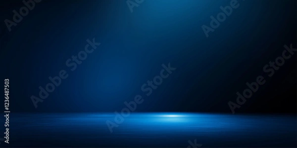 Obraz A serene blue gradient background with subdued light effects.