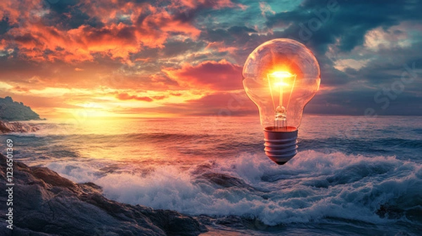 Fototapeta Bright idea and creative thinking