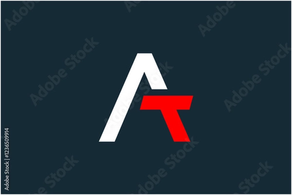 Obraz Initial AT Logo Design Vector