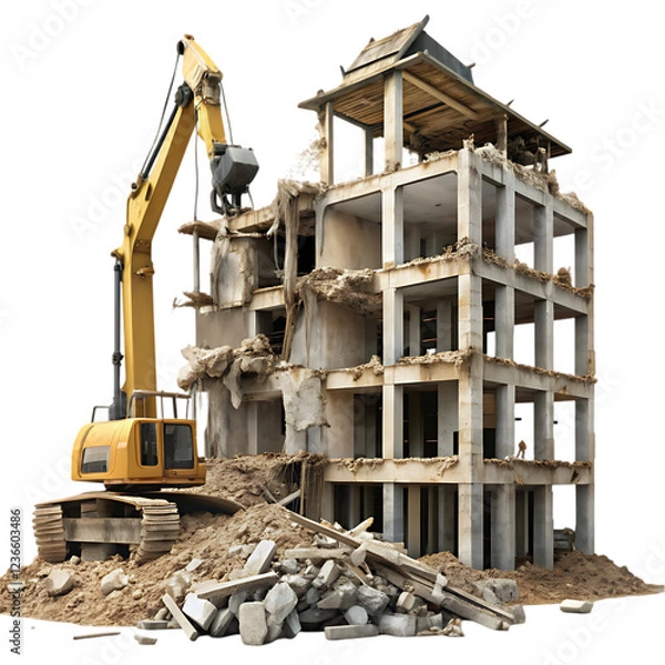 Obraz construction site with crane