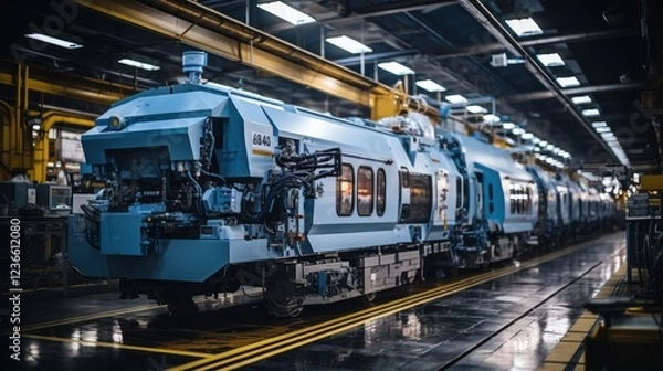 Fototapeta High-speed Train Assembly Line: A Glimpse into Modern Rail Manufacturing