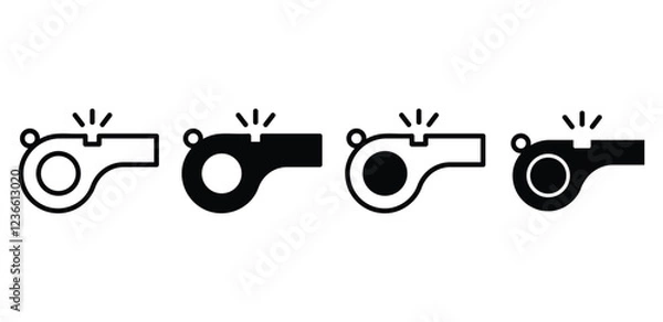 Fototapeta whistle icon symbol vector design black white color flat illustration sets