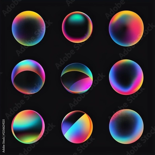 Fototapeta 様々な図形やアイコン素材