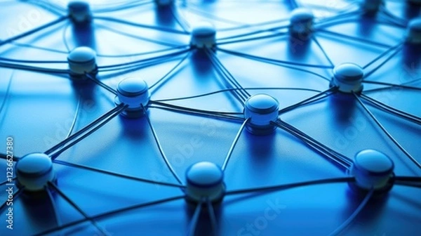 Fototapeta Digital technology network connection