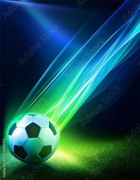 Obraz modern blue-green background for football poster ver 5
