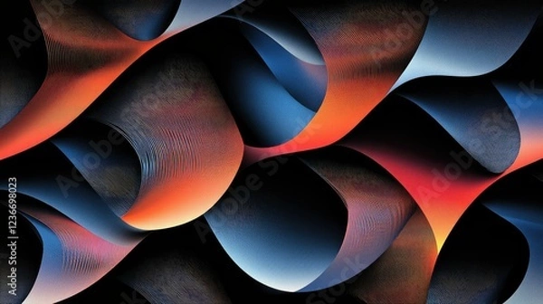 Obraz Gradient geometric shapes forming a dynamic pattern