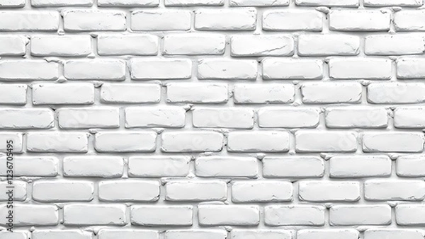 Fototapeta white brick wall seamless texture. Abstract architecture and loft interior, background.