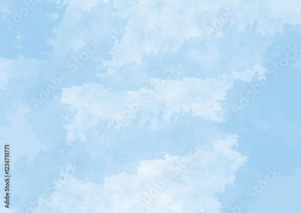 Obraz 水彩風淡い水色の背景