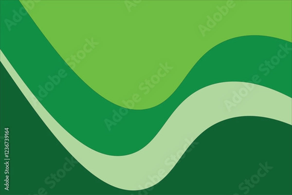 Fototapeta abstract green background with waves