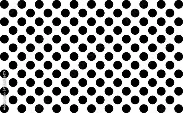 Fototapeta black and white polkadot pattern background