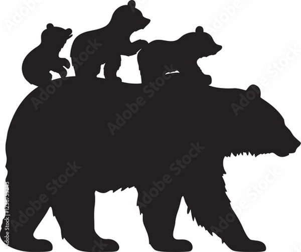 Obraz Mama Bear isolated on white background