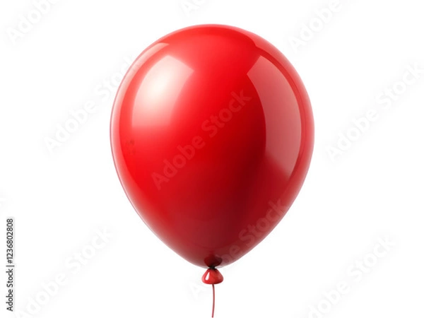 Obraz Red balloon isolated on transparent background 