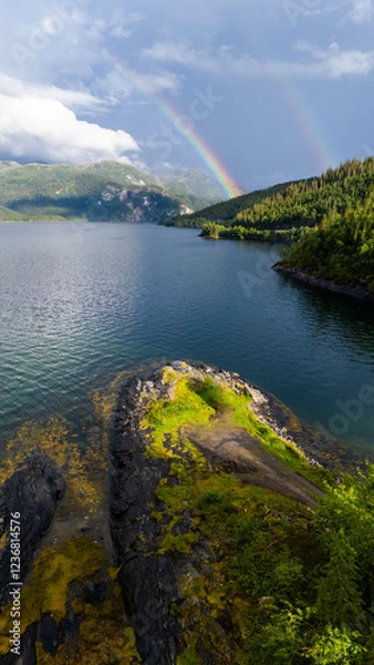 Obraz Epic 4K drone footage of Norway’s majestic fjords! Sweeping cinematic views capture dramatic cliffs, deep blue waters, and untouched nature—perfect for high-end travel and commercial use.