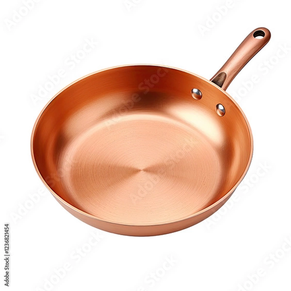 Fototapeta  Empty copper frying pan isolated on transparent background