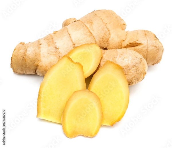 Obraz Fresh ginger root cut into cubes