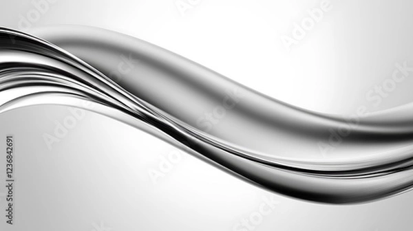 Fototapeta Abstract Silver Wave Design Background Image