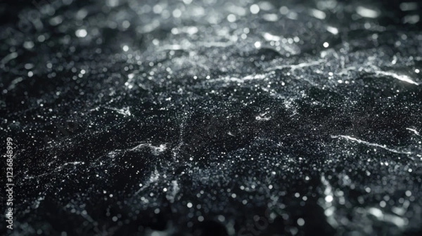 Fototapeta Dark polished stone surface with subtle light reflections and fine texture