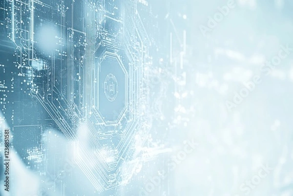 Fototapeta Abstract circuit board design, futuristic background, for technology concept