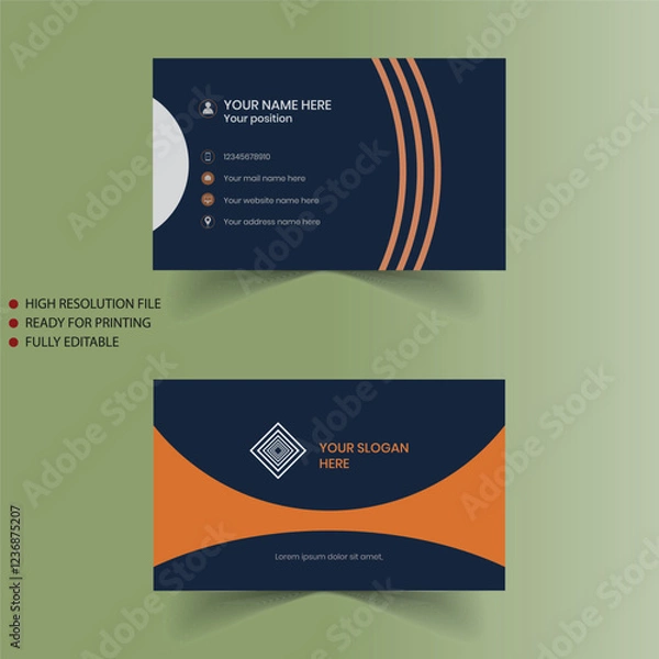 Fototapeta Modern business card design template