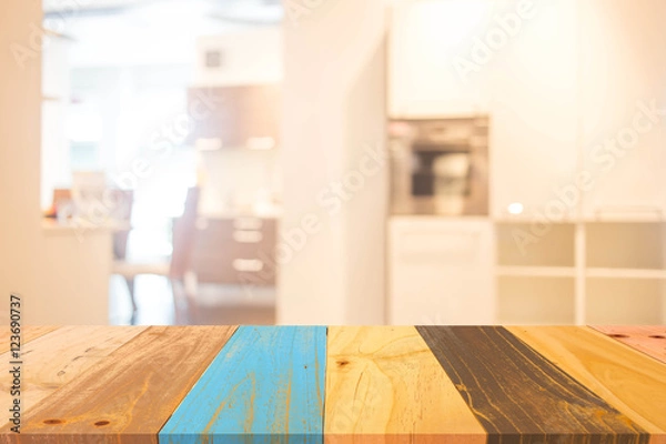 Fototapeta Defocused of  Living room Style ( Blur  Living room for backgrou